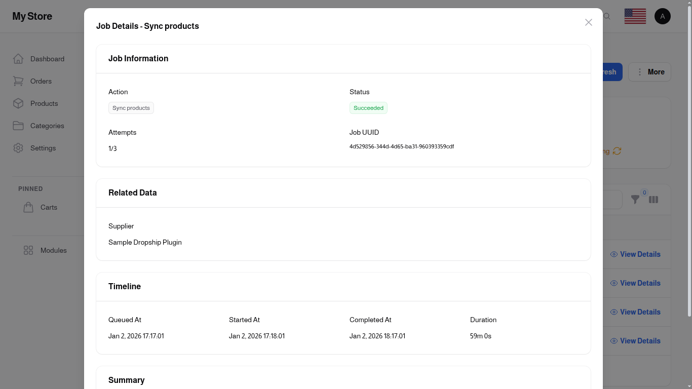 Dropshipping Monitor Details