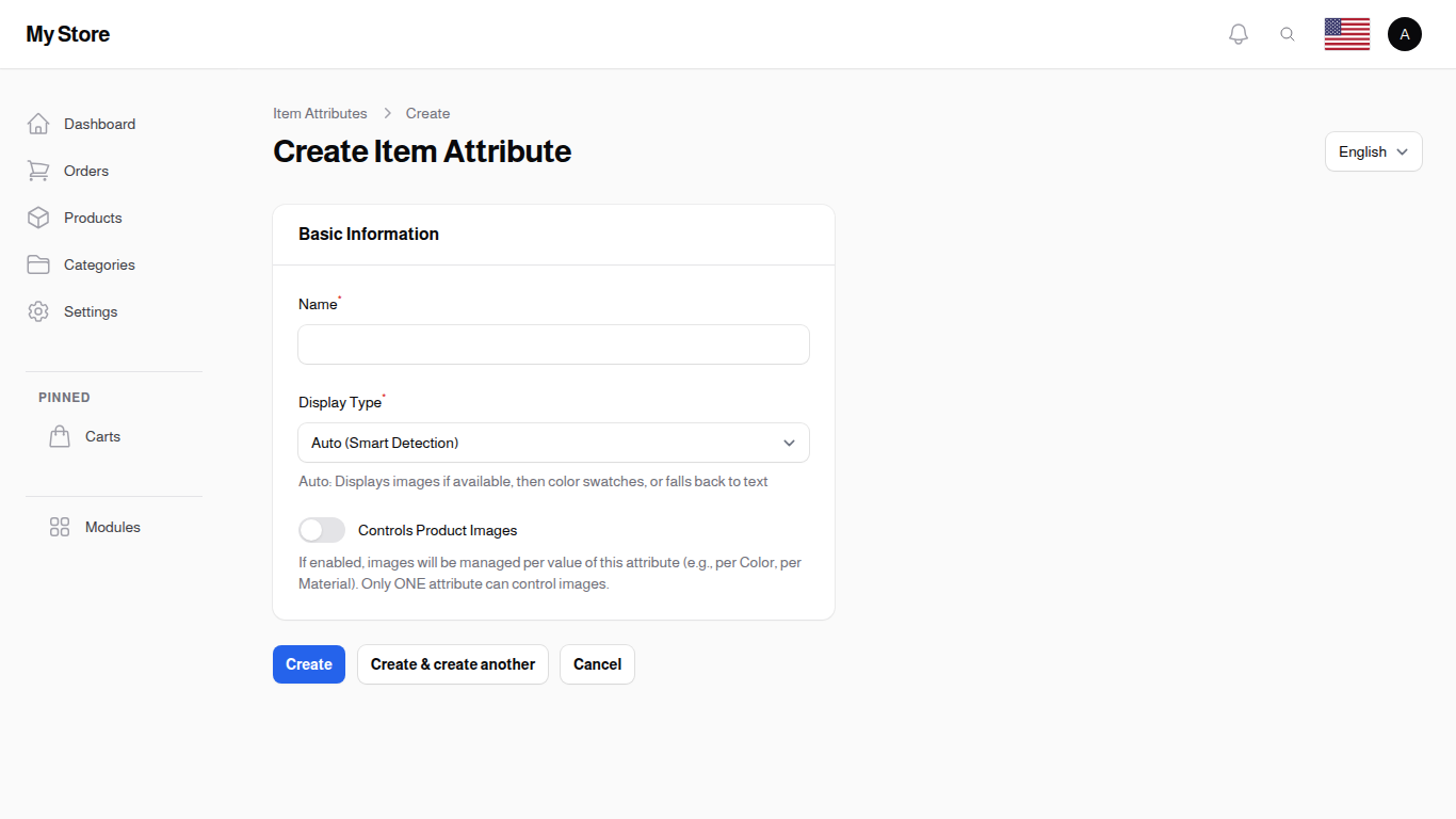 Create Item Attribute