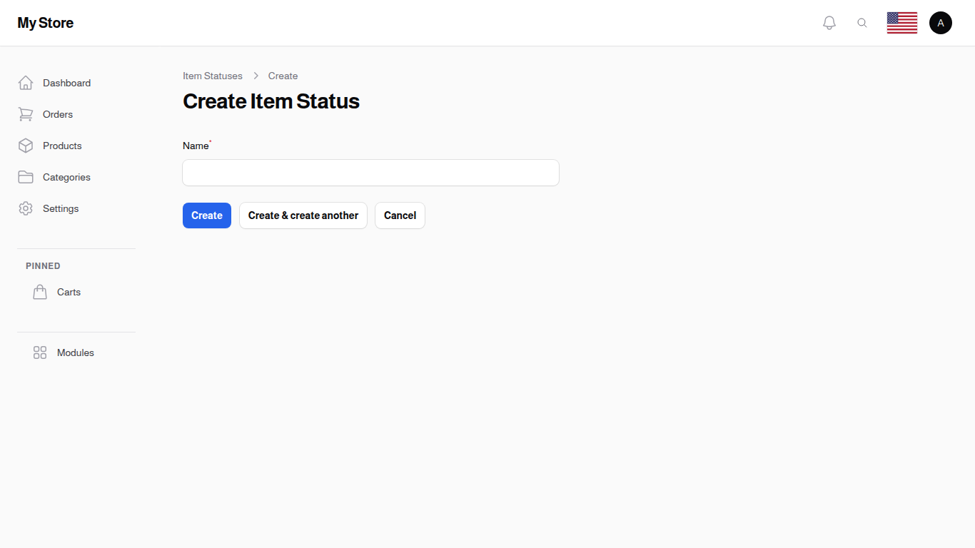 Create Item Status