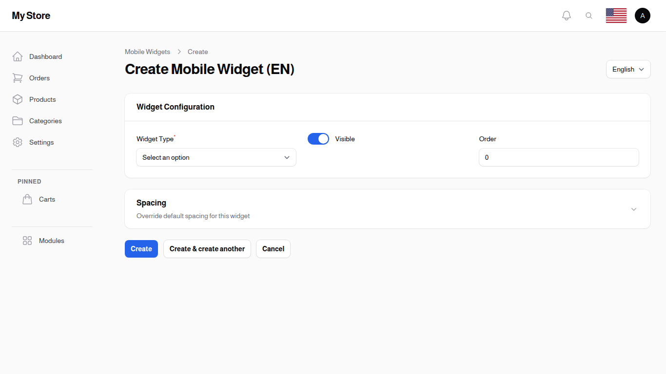 Create Mobile Widget