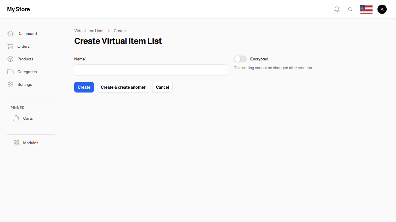 Create Virtual Item List
