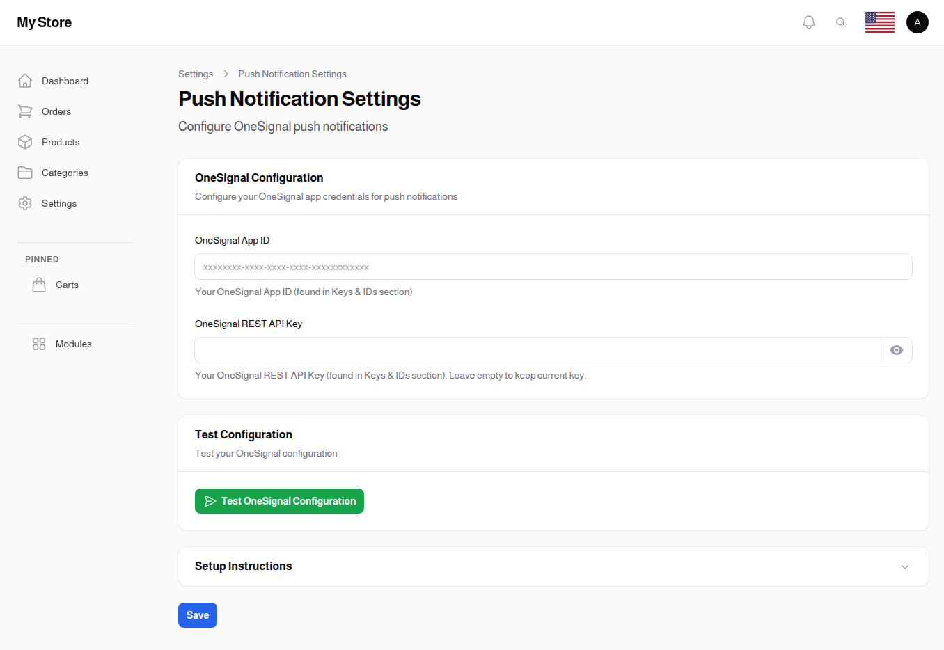 Push Notification Settings